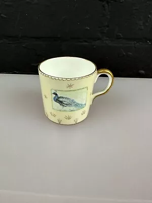 £9.99 • Buy Royal Worcester EX Artist J Ruth Brown 1984 Peacock Coffee Espresso Cup 6 Cm