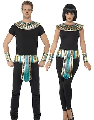 Adults Egyptian Pharaoh Kit Mens Ladies Egypt Fancy Dress Costume Outfit New • £17.99