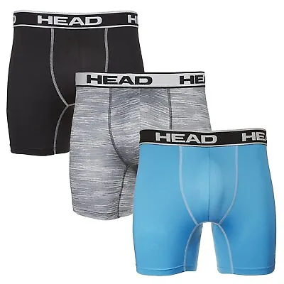 HEAD Mens Performance Underwear 3-PACK Boxer Briefs S-5XL Polyester/Spandex • $19.99