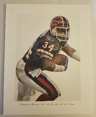 Thurman Thomas HOF Buffalo Bills Merv Corning 11.5  X 14  LE Print   • $23.98