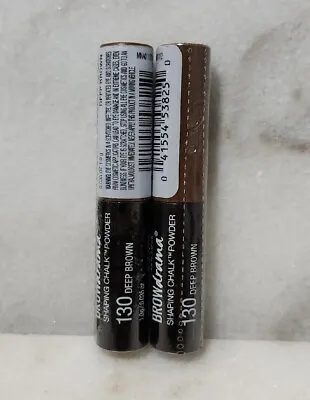 2-Maybelline Brow Drama Shaping Chalk Powder- #130 DEEP BROWN Sealed. • $9