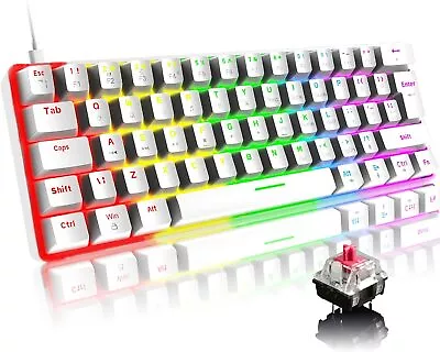 Wired 60% Mechanical Keyboard 19 RGB Chroma LED Backlit Gaming Keyboard Type-C • $36.35