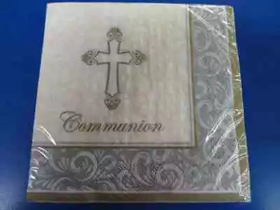 Divinity Cross Religious Christian Party Paper Beverage Napkins - Communion • £8.17