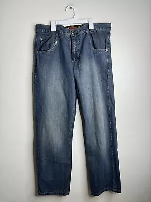 Vintage Y2K Mecca Baggy Straight Jeans Men’s Size 38x32 Blue • $17.99