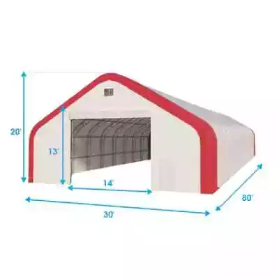 NEW 30x80x20 Double Truss 22 Oz PVC Fabric Canvas Building Storage Shelter • $10500
