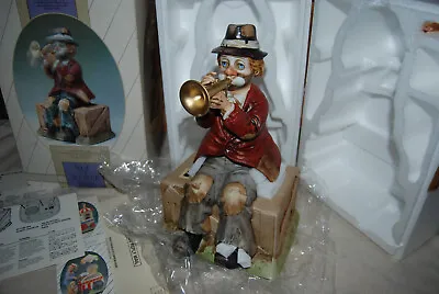 Waco Melody In Motion WILLIE THE TRUMPETER Hobo Clown Music Box • $60