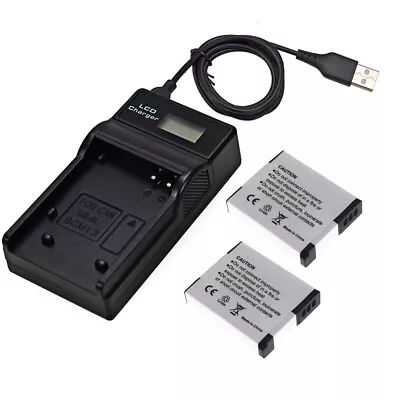 2X BATTERY +LCD CHARGER For Panasonic Lumix DMC-TZ60 DMC-TZ61 DMC-TZ70 DMC-TZ71 • $28.59