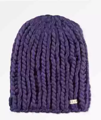 NEFF Women's Cara Textured Beanie With Oversized Yarn Purple New • £8.68