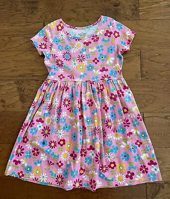 Hanna Andersson Moon And Back Girls 8 Pink Floral 100% Organic Cotton Dress • $11.95