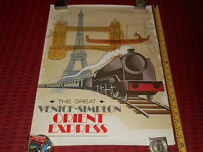 The Great Venice Simplon Orient Express Jim Marbeck Reproduction Poster RARE • $124.95