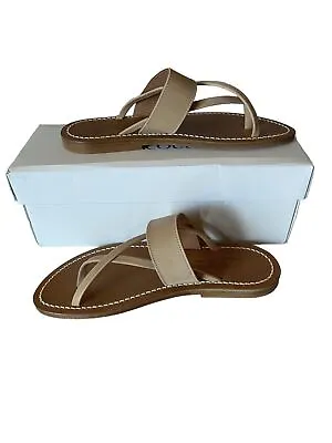 K. Jacques Nehru Sandals 39 US 7.5 St Tropez Natural Nubuck NIB $315 Slip On • $240