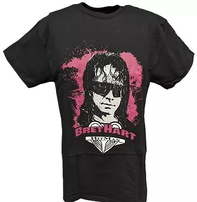 Bret Hitman Hart Profile WWE Mens Black T-shirt • $27.99