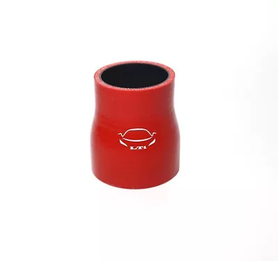 4-Ply Reinforced 2.25  To 2.75  ID Reducer Coupler Silicone Hose Air Intake RED • $10.99