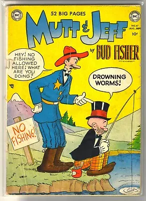 MUTT & JEFF #47 No Fishing! Vintage DC Comic Book ~ G • $15