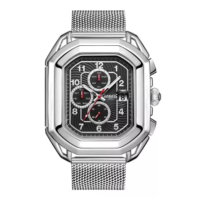 Mens Automatic Watch Silver Status Mesh Bracelet Watch GAMAGES • £59.99