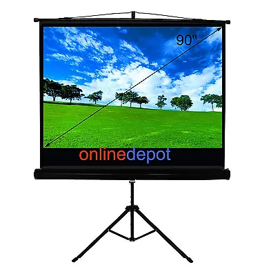 $249 • Buy 81  Tripod Compact Movie Tv Projector Screen 16:10