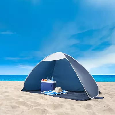 $26 • Buy Pop Up Beach Shelter UV50 Camping Hiking Shade Tent W Carry Bag Pegs Sandbags