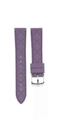 NWT Genuine MICHELE 18MM Quilted Silicone Steel Watch Strap Band Sport Luxury • $48.99