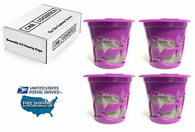 4 Pack Keurig Refillable & Reusable K-Cup Coffee Filter Pods 2.0 1.0 Brewers • $8.49