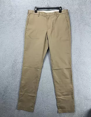 J.Crew Pants Mens 34X36 Ludlow Tan 3XDRY Slim Fit Khakis Chino Flat Front NEW • $42.75