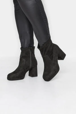 LIMITED COLLECTION Curve Platform Ankle Boots In Extra Wide EEE Fit • £49.99