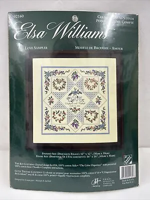 Elsa Williams Counted Cross Stitch Kit 02160 Love Sampler 12” X 12” • $47.60