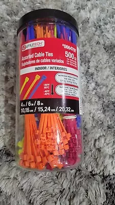 Cable Zip Ties 4” 6” 8” In Assorted Colors 500 Ct Utilitech Type 21 & 21S • $13.47