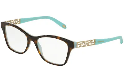 TIFFANY & CO . Eyeglasses - TF2130 8134 - Havana Brown  / Tiffany Blue - Womens • $274