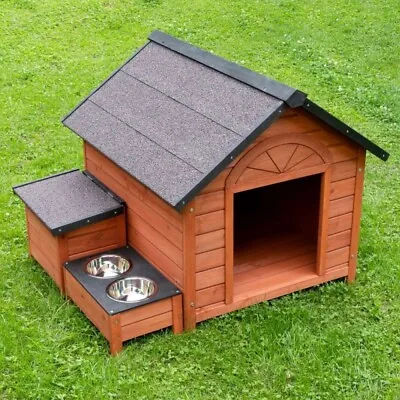 Large Wooden Dog Kennel House With Removable Roof Easy Clean Outdoor Indoor NEW • £179.95