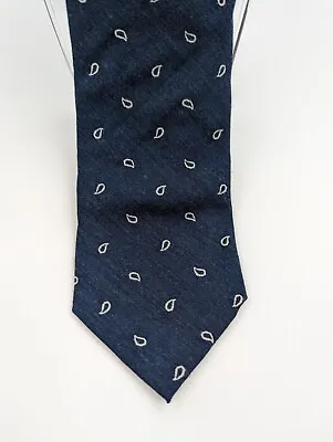 Van Heusen Classic Collection Neck Tie Paisley Navy Blue/White  • $12.99