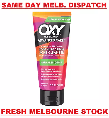 OXY MAXIMUM STRENGTH Acne Cleanser 10% Benzoyl Peroxide With Prebiotics 148mL • $32.50