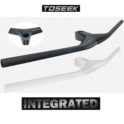 TOSEEK MTB XC Carbon Fiber Integrated Handlebar Stem 28.6mm -17° Riser 660-800mm • $71.90