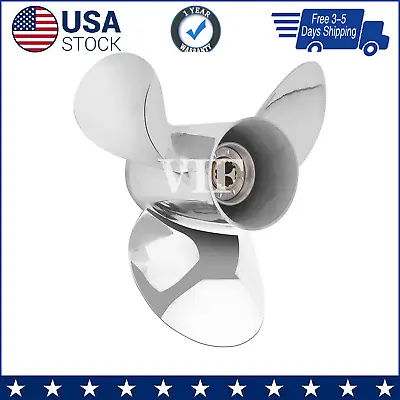 11 1/8 X 14 Stainless Outboard Propeller Fit Yamaha Engines 40-60HP13 ToothRH • $179.99