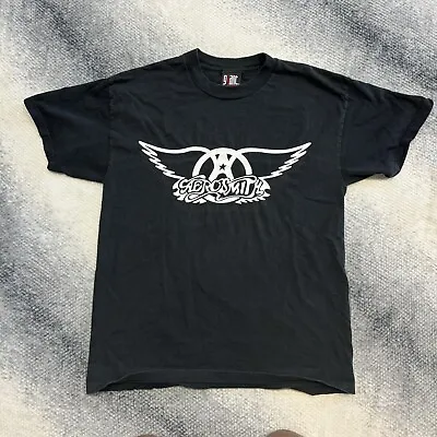 Vintage Aerosmith Shirt Adult Medium Black Giant Tag Rock Band Early 2000s • $19.95