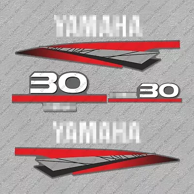 Yamaha 30 HP Two 2 Stroke Outboard Engine Decals Sticker Set Reproduction 30HP • $68.12