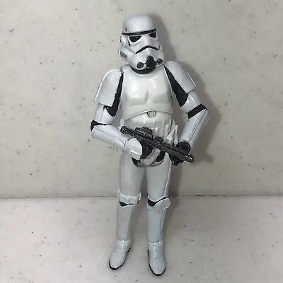 Star Wars 2005 White Storm Trooper Action Figure W/ Gun 3.75  PVC LFL Hasbro HTF • $26.93