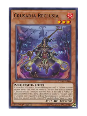 $1 • Buy Crusadia Reclusia - Mint / Near Mint Condition YUGIOH Card