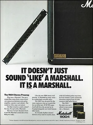 Marshall Model 9004 Stereo Preamp JCM 900 Amps 1990 Advertisement Ad Print • $4.45