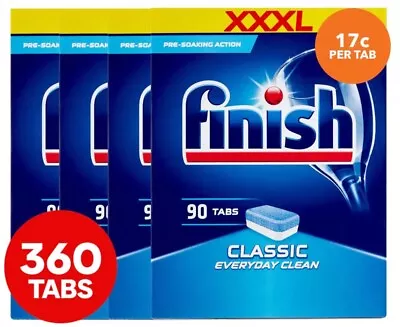 $69.75 • Buy 4 X 90pk Finish Powerball Classic Dishwasher Tabs Lemon Sparkle Bulk Packs