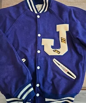 Vintage Jesuit High School Tampa Varsity Letterman Bomber Jacket • $75