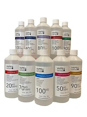 Propylene Glycol Vegetable Glycerine PG VG Base Mix Highest Purity  • £9.99