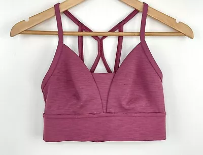 SWEATY BETTY Womens Super Sculpt Sport Bra Light Support Red Marl Size Small • $29.95