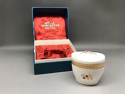£12.50 • Buy Pretty Royal Worcester Trinket Box In Original Box Filigree Gold Fuchsia (G 937)