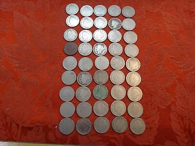 Lot Of 45 Liberty  V  Nickels 5c Coins - Free S&H USA • $29.99