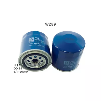 WZ89A Wesfil Cooper Oil Filter For Multiple Applications (Cross Ref: Z89A) • $14.25