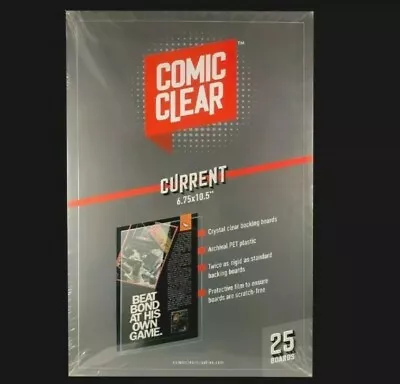 5-pack Of Crystal-Clear Archival Comic Clear Backing Boards - Current Age Size  • $8