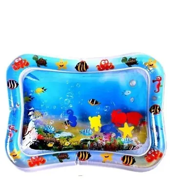 LARGE Inflatable Baby Water Playmat Infants Fun Tummy Time Toddlers Activity Pad • £3.99