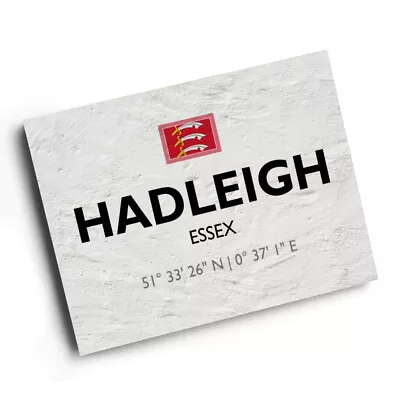 A3 PRINT - Hadleigh Essex - Lat/Long TQ8187 • £9.99