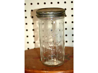 Vtg Ball Refrigerator Freezer Glass Canning Jar W/ Ball Freezer Cap • $71.85