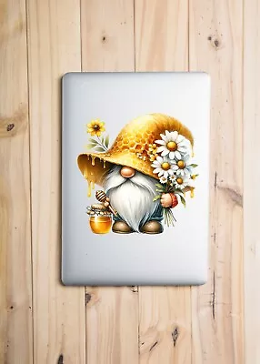 Daisy Bee Gnome-Vinyl Sticker Decal-Wine Glass/Diary/Mugs-SJ0128 • £4.99